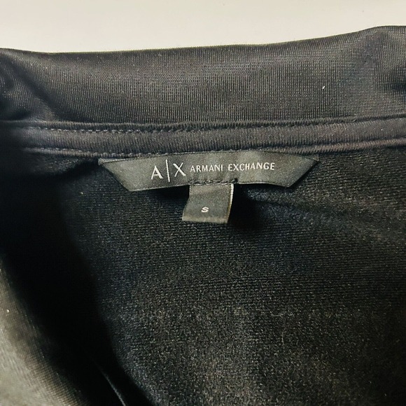 Armani Exchange A/X Zippered Jacket Sleeve and Back Spell Out S Small Polyester - Picture 13 of 13